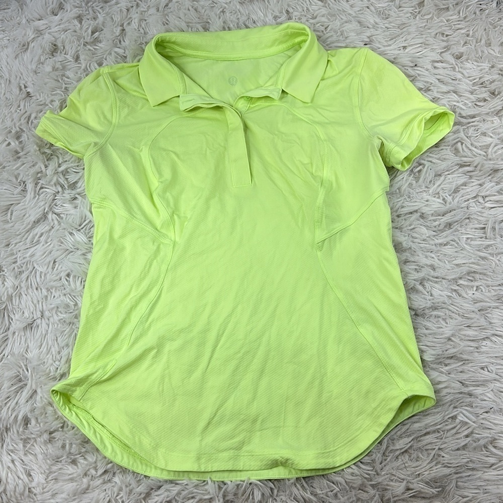 Lululemon Quick-Drying Short Sleeve Polo Shirt Electric Lemon